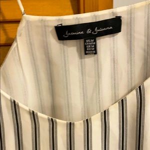 Black and white striped tank top